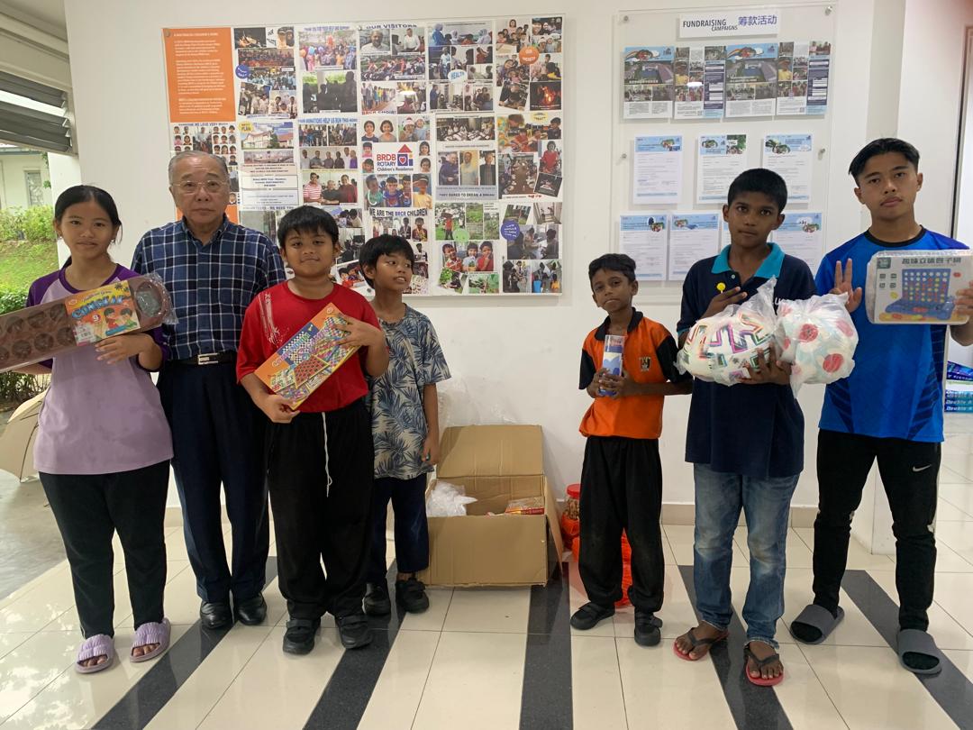 Donating Stationery and Sports equipment to BRCR Children Home at Seri Kembangan on 27th June 2024